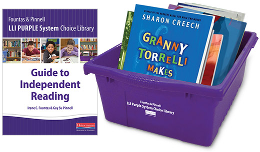 Choice Library book bin and Guide to Independent Reading
