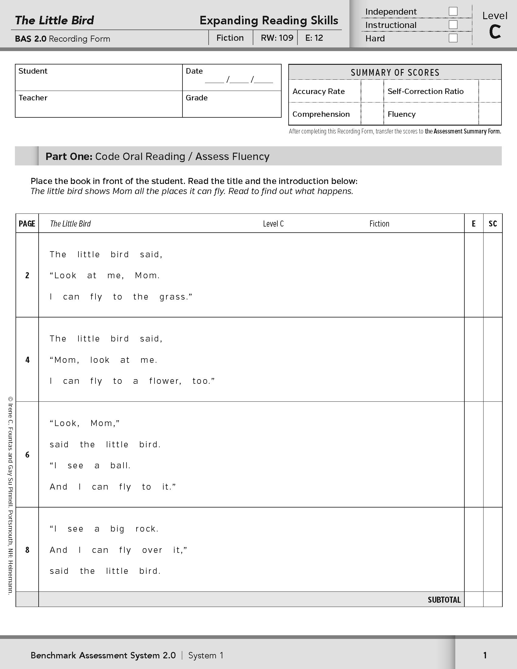 Recording Forms