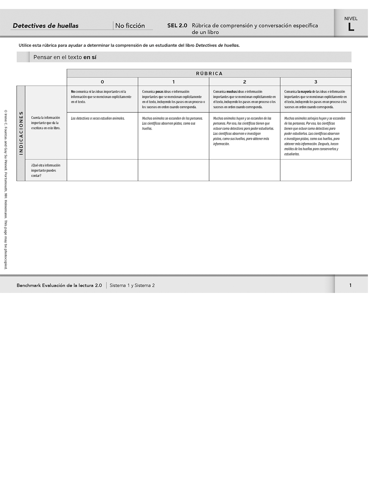 Book Specific Comprehension Rubrics